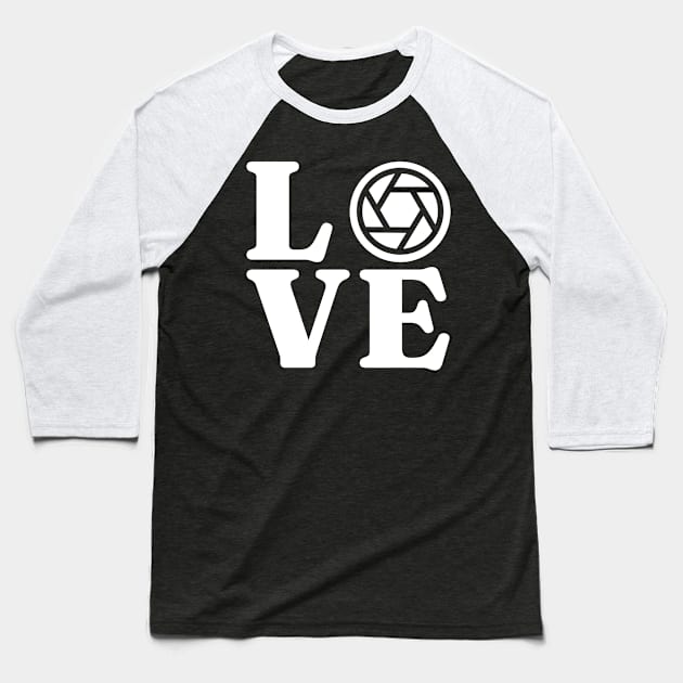 Love Photography Photographer Baseball T-Shirt by TheBestHumorApparel